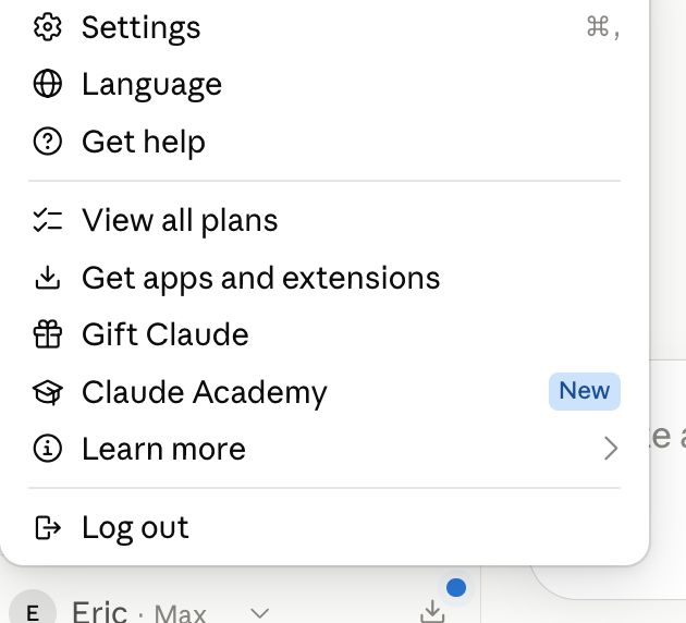 Open Settings