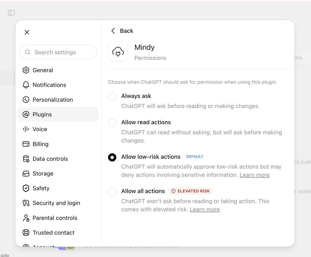 Allow permissions